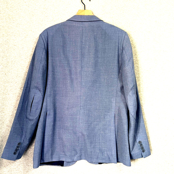 Connaisseur Paris Jacket Blazer Mens 44R Blue Wool Silk Linen Vit Barb Canonico - Picture 6 of 16